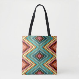 Bolsa Tote Soft Multi-Color Diamond & Stripe