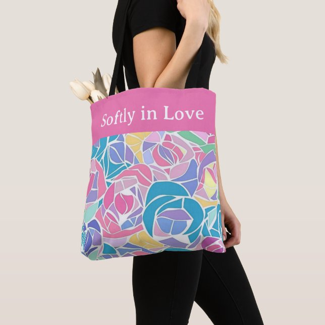 Bolsa Tote Soft Pastel Rose Love - Softly in love (Close Up)