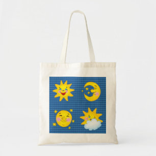 Bolsa Tote Sol bonito & lua - saco