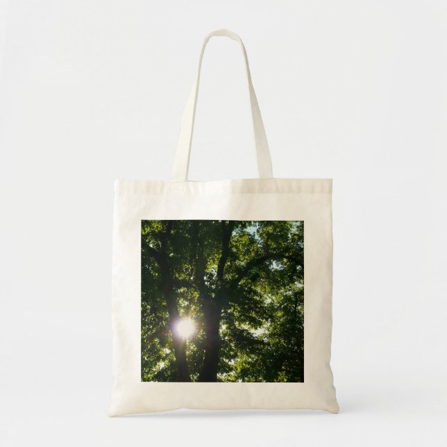 Bolsa Tote Sol brilhando através de árvores (Frente)