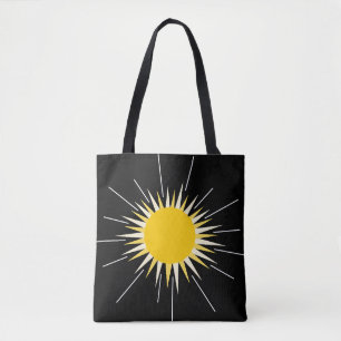Bolsa Tote Sol brilhante brilhante amarelo-brilhante