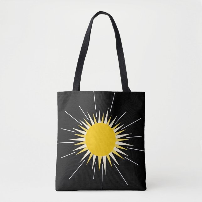 Bolsa Tote Sol brilhante brilhante amarelo-brilhante (Frente)