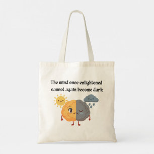 Bolsa Tote Sol Chuva Cérebro Mente Iluminada Estudante Amarel