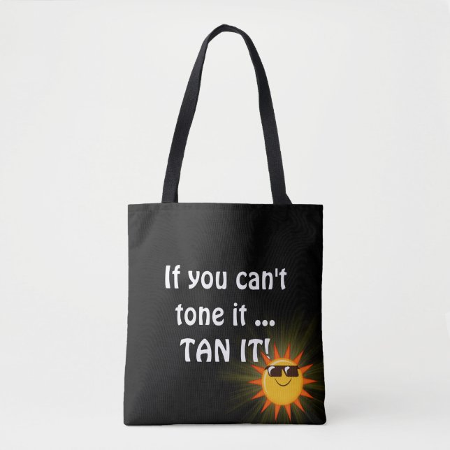 Bolsa Tote sol divertido com óculos de sol (Frente)