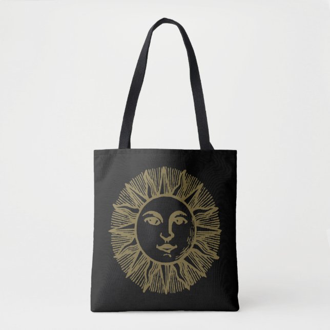 Bolsa Tote Sol Dourado Esotérico (Frente)