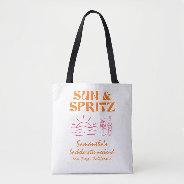 Bolsa Tote Sol e Fim de Semana de Despedida de Solteira Sprit (Frente)