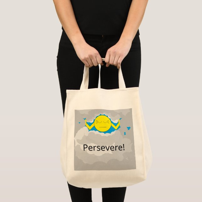 Bolsa Tote Sol e Nuvens de Tempestade:  Mercado (Frente (produto))