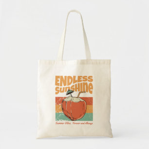Bolsa Tote Sol Infinito Coco Praia Retro