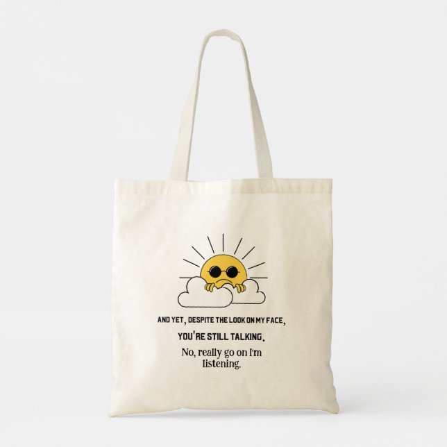 Bolsa Tote Sol rabugento Tote Bag (Verso)