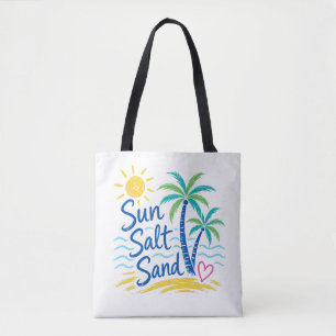 Bolsa Tote Sol Sal Areia – Palma da Praia Tropical Verão