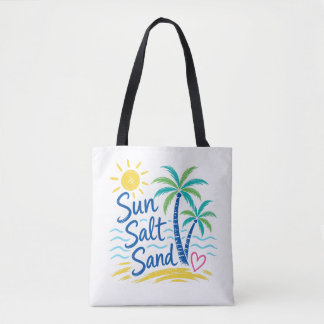 Bolsa Tote Sol Sal Areia – Palma da Praia Tropical Verão