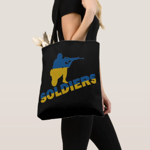 Bolsa Tote Soldados Ucranianos, Bandeira Ucrânia