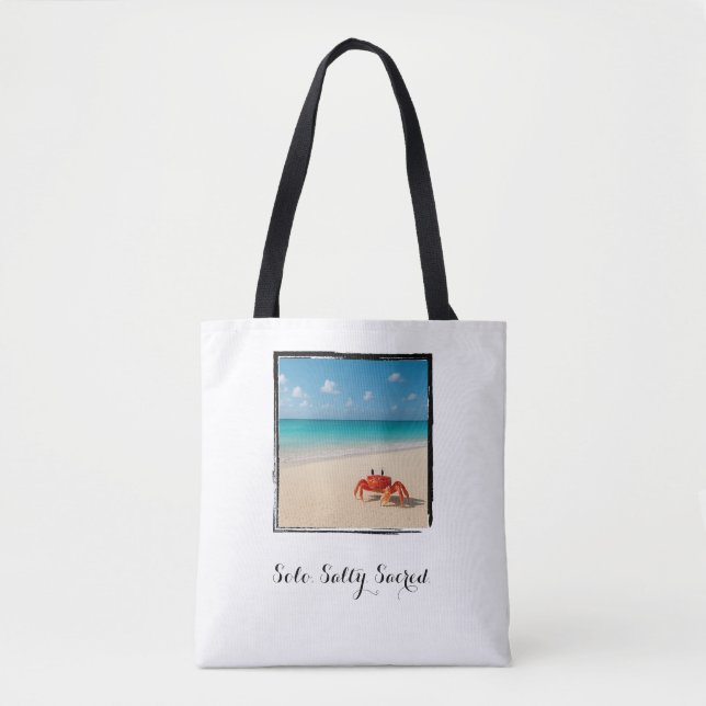 Bolsa Tote Solo. Salgado. Sagrado. - Praia Minimalista (Frente)