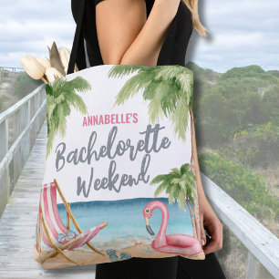 Bolsa Tote Solteira de Verão no Oceano Aquarela Praia