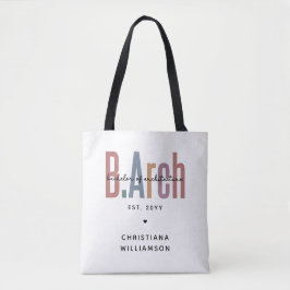 Bolsa Tote Solteiro BArch personalizado de graduação de arqui