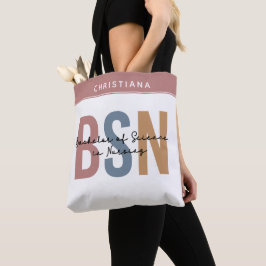 Bolsa Tote Solteiro Personalizado de Ciência BSN na Enfermage
