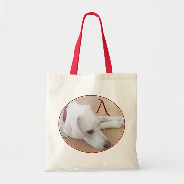Bolsa Tote Solteiro Simplesmente Adorável Vermelho Branco Ini (Frente)