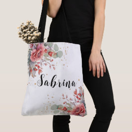 Bolsa Tote Soma De Casamento Azul Pintado Penteado Pintado