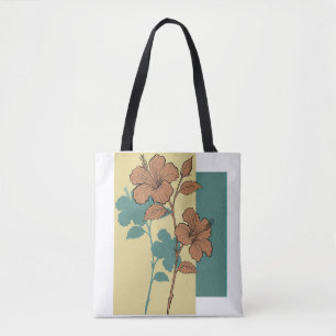 Bolsa Tote Sombra de flores douradas