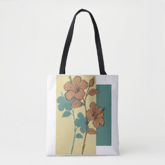 Bolsa Tote Sombra de flores douradas