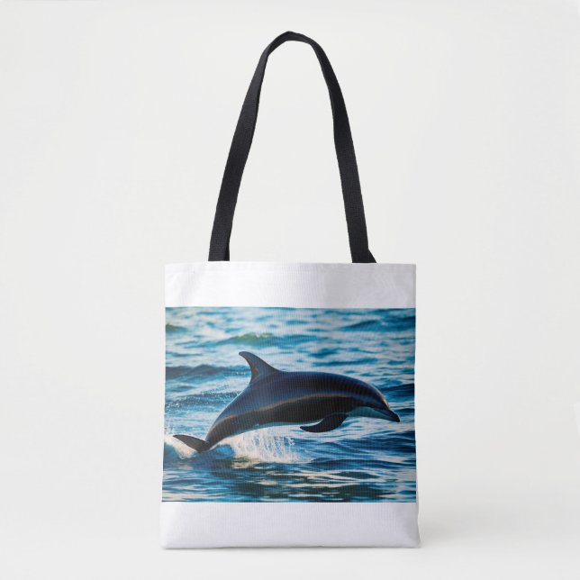 Bolsa Tote Sombra do Mar: O Golfinho Negro (Frente)