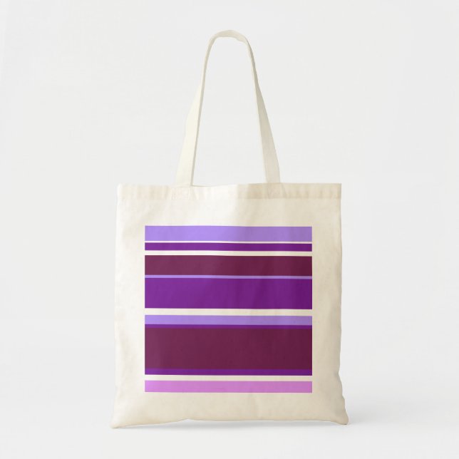 Bolsa Tote Sombras de listras roxas (Frente)