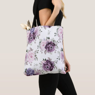 Bolsa Tote Sombras Púrpuras Derramadas Sangue Moody Floral
