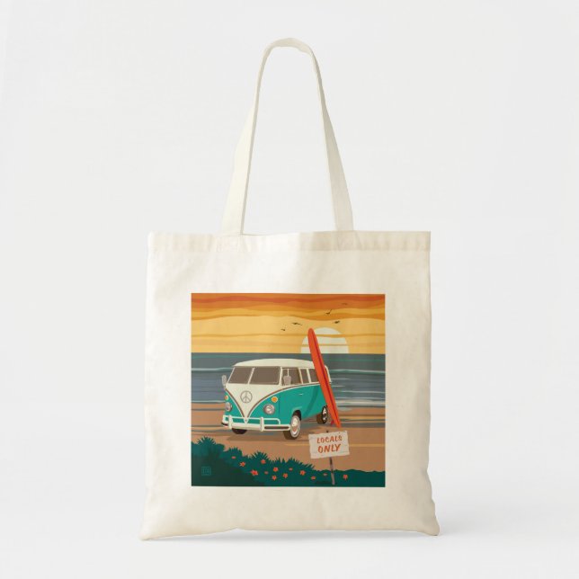 Bolsa Tote Somente locais | VW Surf Van (Frente)