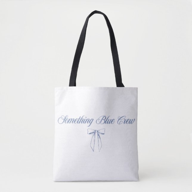 Bolsa Tote Something Blue Crew Design | Laço Azul para as Ami (Frente)