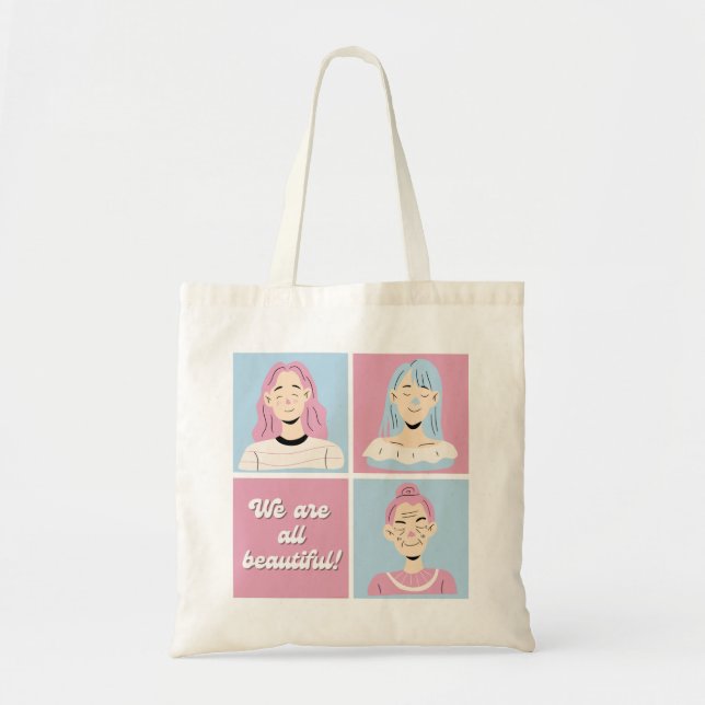 Bolsa Tote Somos todos lindos! Capacitação da beleza (Frente)