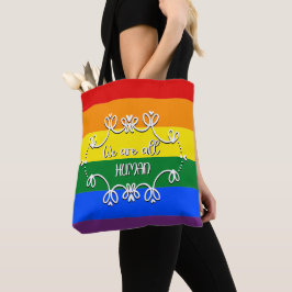 Bolsa Tote Somos Todos Meses do Orgulho LGBTQ Humano