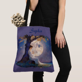 Bolsa Tote Sonhadora ao Luar - Céu Noturno Sereno