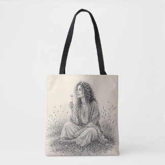 Bolsa Tote Sonho Boêmio Desenho a Lápis 