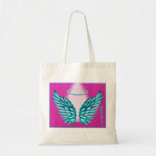 Bolsa Tote "Sonho como Angelic Wings e Halo"