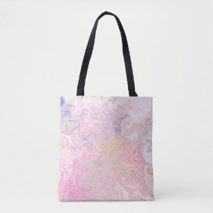 Bolsa Tote Sonho de Mármore Giratório em Pastel Suave Arte Ab