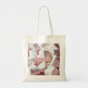 Bolsa Tote Sonho de Marshmallow Rosa Suave Personalizado