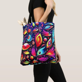 Bolsa Tote Sonho de Pena Psicodélico