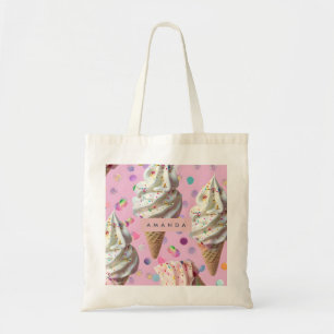 Bolsa Tote Sonho de Sorvete Pastel Caprichoso Personalizado