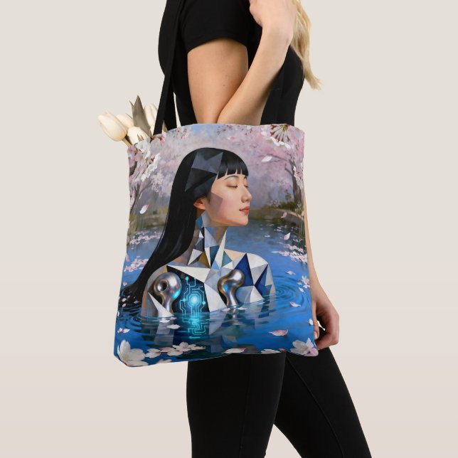 Bolsa Tote "Sonho Digital da Água" - Um Retrato Digital (Close Up)