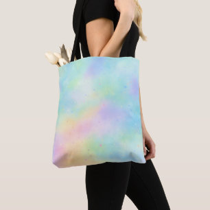 Bolsa Tote Sonho em Aquarela Pastel – Gradiente de Arco-íris