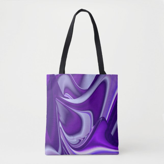 Bolsa Tote Sonhos de Arco-Íris de Flor Roxo (Frente)