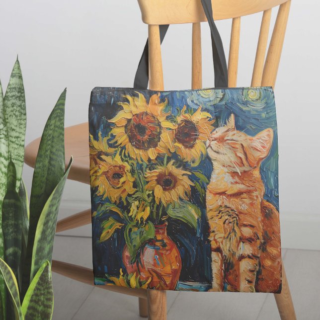 Bolsa Tote Sonhos de catapnip de girassol (This charming tote bag blends classic art with modern whimsy.)