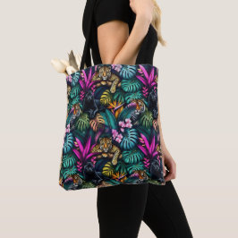 Bolsa Tote Sonhos de Grandes Felinos Padrão de Superfície Con