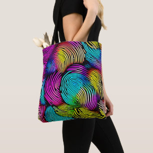 Bolsa Tote Sonhos de Impressão Digital Arco-Íris