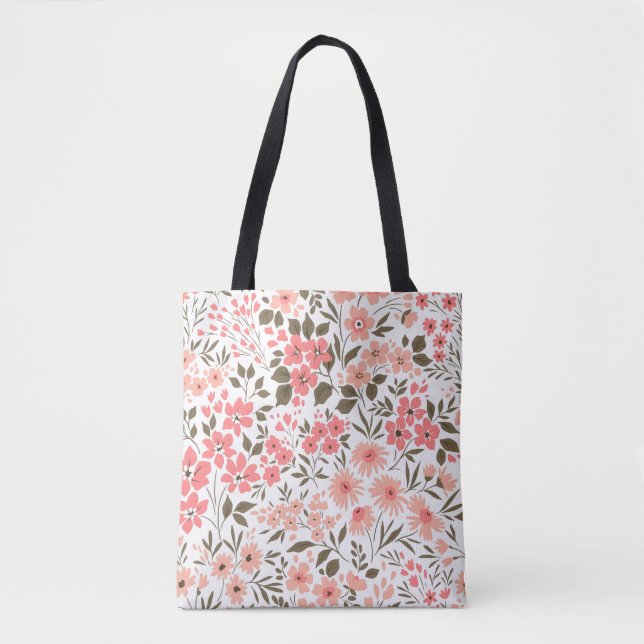 Bolsa Tote Sonhos Florais Macios (Frente)