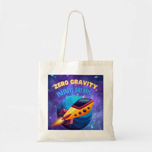 Bolsa Tote Sonhos infinitos de gravidade zero (Frente)