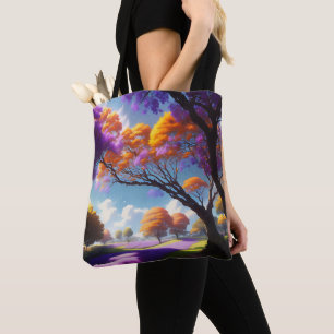 Bolsa Tote Sonhos lavandas Sob O Céu De Jacaranda,