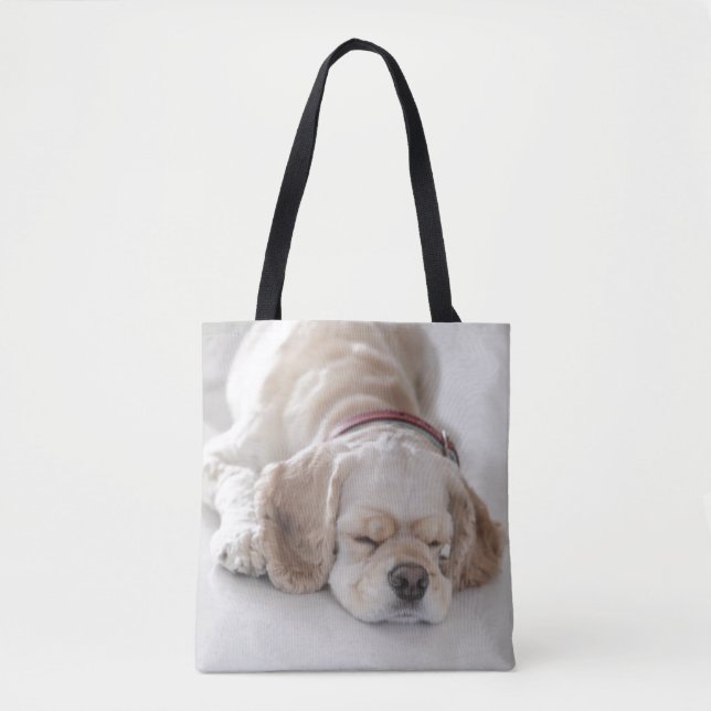Bolsa Tote Sono do cão de cocker spaniel (Frente)
