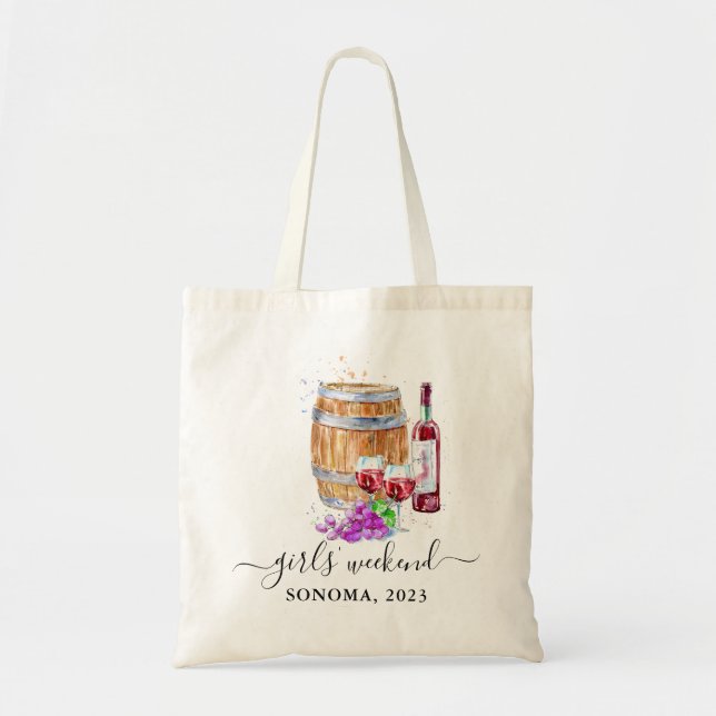 Bolsa Tote Sonoma Vineyard Winery Weekend Tote Bag (Frente)