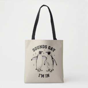 Bolsa Tote Sons De Pinguim Gay Soam Gays Estou No Vintage Que